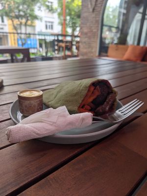 Pita falafel at Roots Plant-Based Cafe in Da Nang