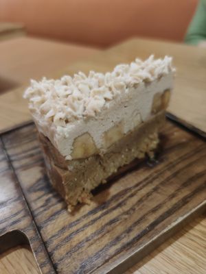 Banoffe Cake at Roots Plant-Based Cafe in Da Nang