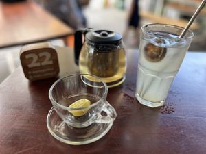 Roots tea & lime juice  at Roots Plant-Based Cafe in Da Nang