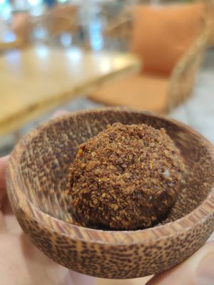 Lucuma Truffle at Roots Plant-Based Cafe in Da Nang
