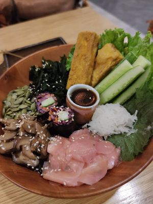 Japanese bowl at Roots Plant-Based Cafe in Da Nang