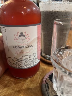 Vietnamese made kombucha (really good)  at Roots Plant-Based Cafe in Da Nang