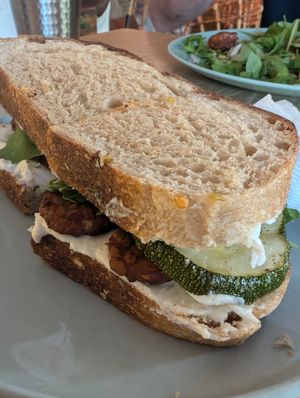 Summer cream sandwich at Roots Plant-Based Cafe in Da Nang