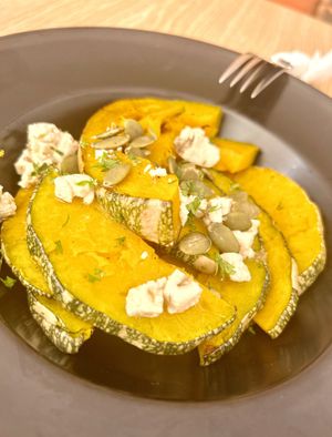 pumpkin wedges 10/10  at Roots Plant-Based Cafe in Da Nang