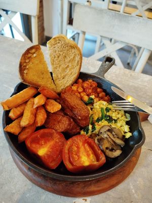 Full English Breakfast at Roots Plant-Based Cafe in Da Nang