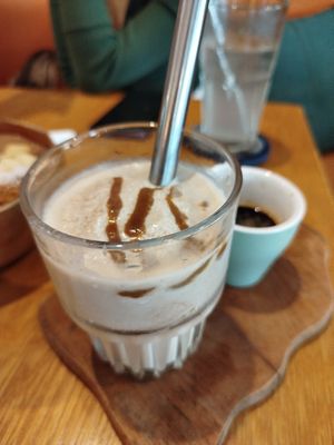 Coconut Coffee at Roots Plant-Based Cafe in Da Nang