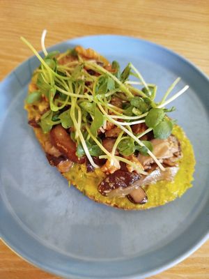 Avocado toast at Roots Plant-Based Cafe in Da Nang