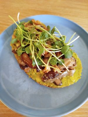 Avocado toast at Roots Plant-Based Cafe in Da Nang