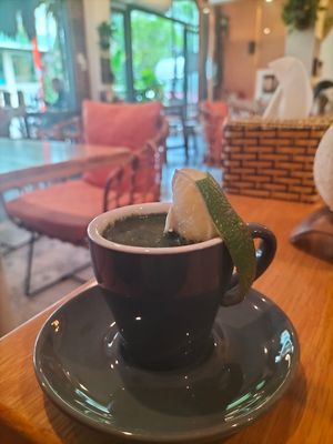 moringa shot at Roots Plant-Based Cafe in Da Nang