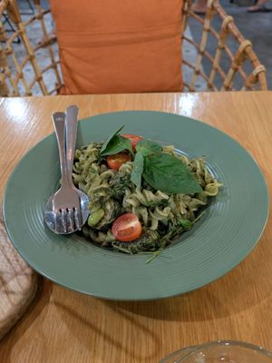 Pesto Pasta Salad at Roots Plant-Based Cafe in Da Nang