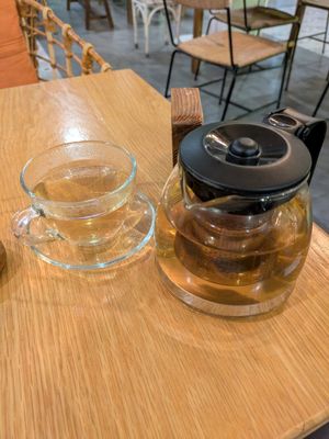 Dokudami Tea at Roots Plant-Based Cafe in Da Nang