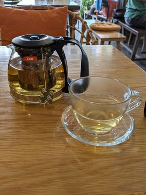 Artichoke Tea at Roots Plant-Based Cafe in Da Nang