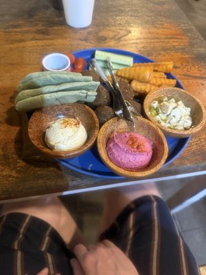 Mezze Plate  at Roots Plant-Based Cafe in Da Nang