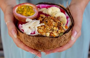 Smoothi bowl at Roots Plant-Based Cafe in Da Nang