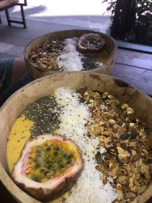 Smoothie bowl!!! I can’t remember what it’s called but it had banana, turmeric, and mango! So delish! at Roots Plant-Based Cafe in Da Nang