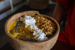 Smoothie bowl at Roots Plant-Based Cafe in Da Nang
