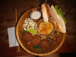 Falafel Buddha bowl at Roots Plant-Based Cafe in Da Nang