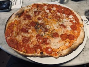 The Romana jackfruit pepperoni    at Pizza Express in London