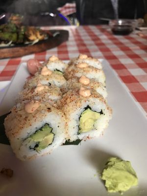 The crispy avocadoroll  at Curry and Sushi in 