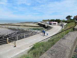 Exterior of cafe on the beach at West Bay Cafe in Westgate-on-sea