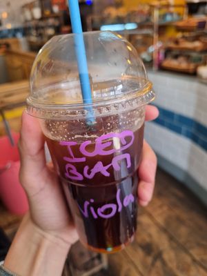 Iced Black coffee at Blank Coffee in South West London