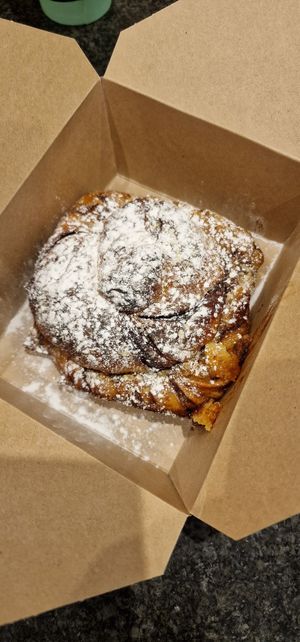 Powdered cinnamon Roll (Iced version on offer!) at Blank Coffee in South West London
