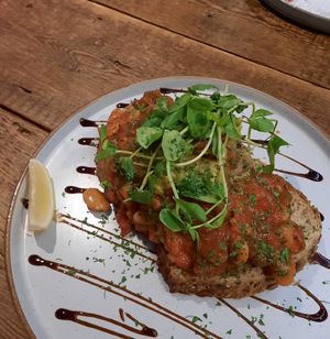 Posh beans on toast at Blank Coffee in South West London