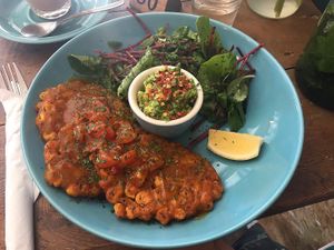 Sweetcorn fritters at Blank Coffee in South West London