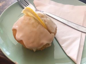 Lemon and poppy seeds muffin at Blank Coffee in South West London