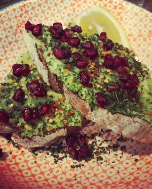 Avo on toast at Blank Coffee in South West London