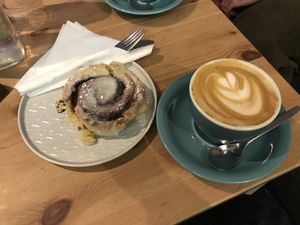Cinnamon bun at Blank Coffee in South West London