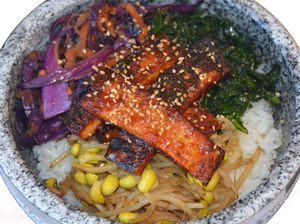 Korean Bibimpap at Jyoti's World Cuisine in Charlotte