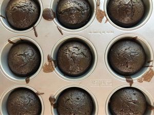 Dark chocolate cupcakes at Strgar+Veganika in Crnomelj