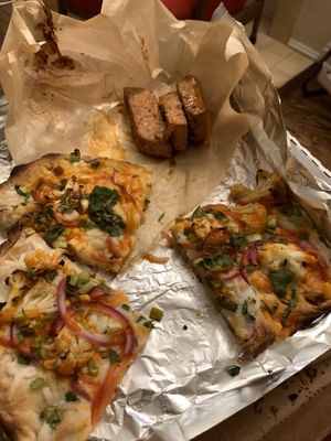 Vegan Cauliflower Pinsa & Hot Wing take out  at Pizza Boy in Glendale