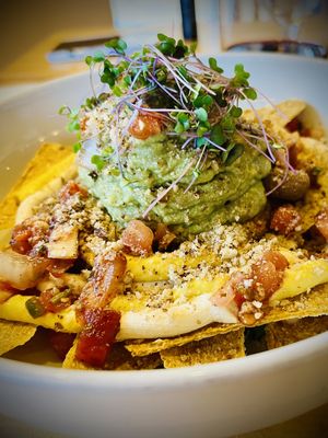 Raw Nachos  at Cafe Manna in Brookfield