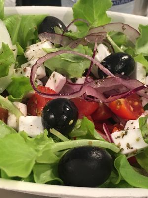 Fab Salad, great Vegan Feta at Vegrano in Lucca