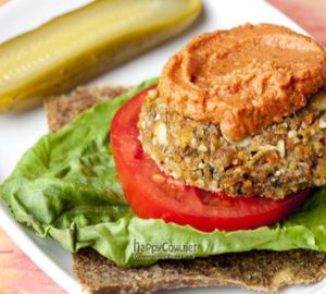 the burger at Catch A Healthy Habit Cafe in Fairfield