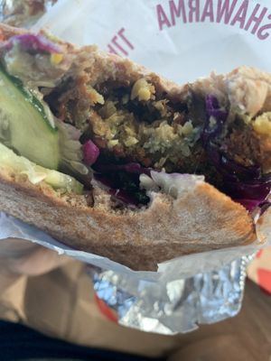 Freshly made falafels at The Hummus & Pita Co in Brookfield