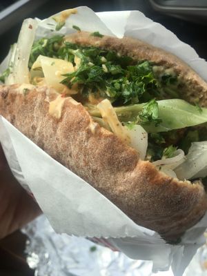 Delicious toppings at The Hummus & Pita Co in Brookfield
