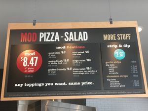 Menu at Mod Pizza - E Ontario in Corona