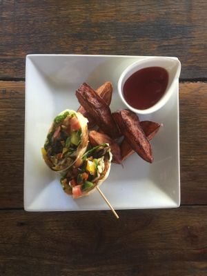 Vegan wrap at The Kasbah in Langkawi