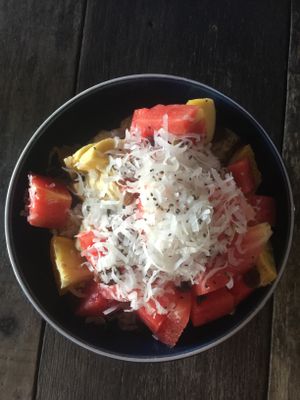 Muesli with soy mile and fruit at The Kasbah in Langkawi