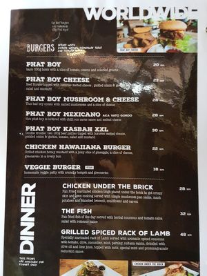 Menu 1 at The Kasbah in Langkawi