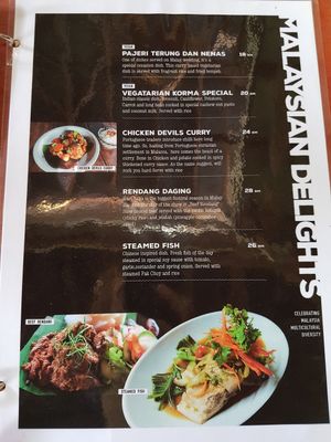 Menu 2 at The Kasbah in Langkawi