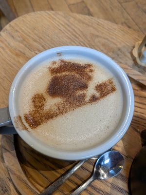 Chai latte at Newtree Café in Lyon