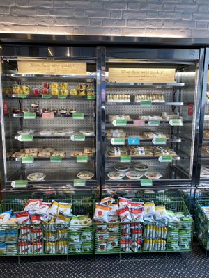 Sandwiches and breakfast pots at Pret A Manger - Exmouth Market in London
