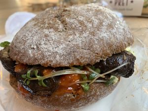 All day breakfast bap  at Pret A Manger - Exmouth Market in London