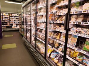 Refrigerated section at Kiss The Ground in Lausanne