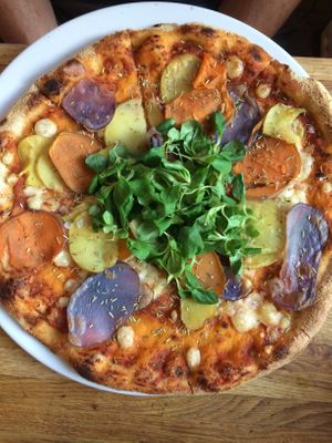 Potato Pizza at Plads'n in Copenhagen