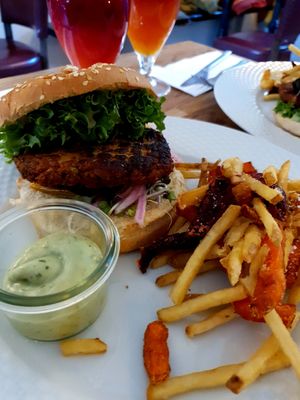 Burger at Plads'n in Copenhagen